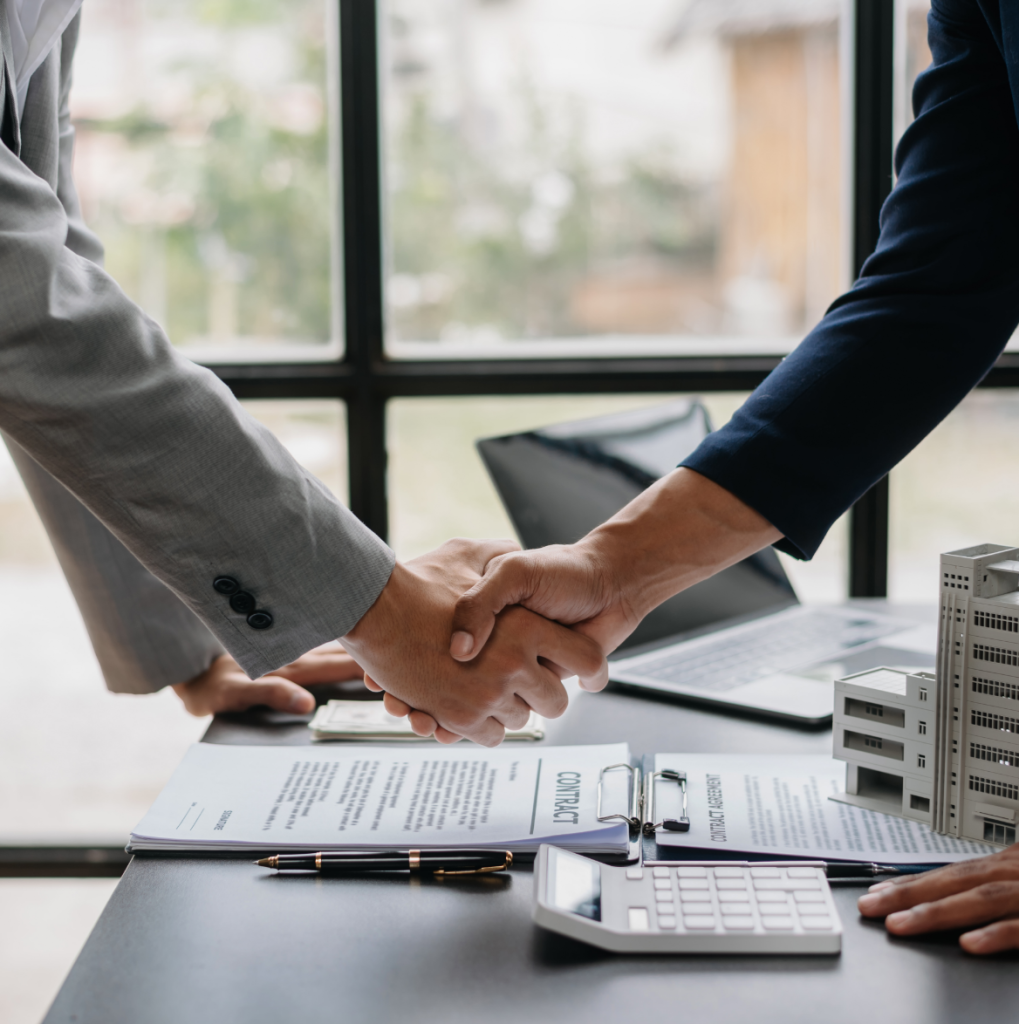 two people shaking hands